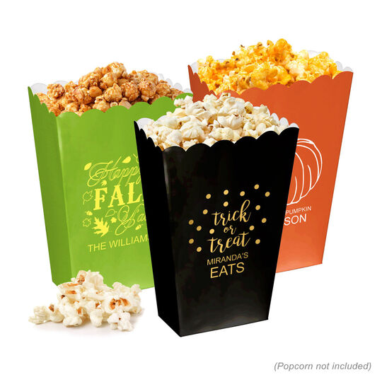 Personalized Mini Popcorn Boxes for Halloween
